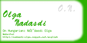 olga nadasdi business card